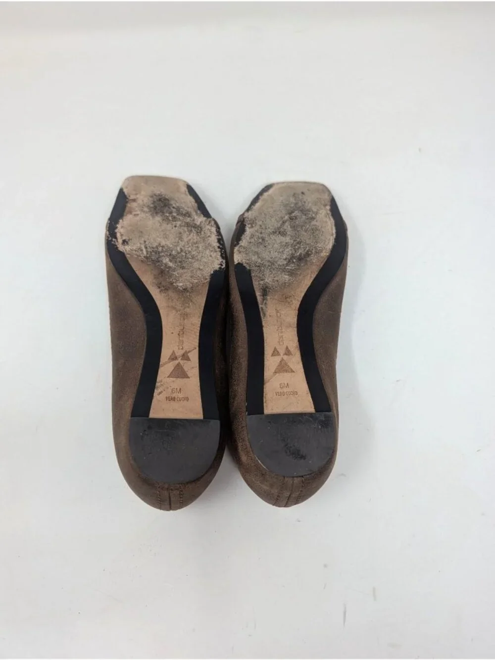 Vintage Y2K Daniblack Brown Suede Flats 6 Open Toe